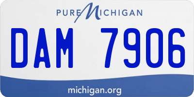 MI license plate DAM7906