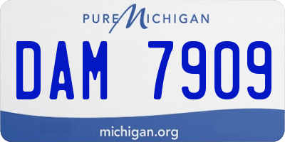 MI license plate DAM7909
