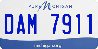 MI license plate DAM7911