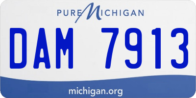MI license plate DAM7913