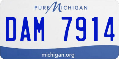 MI license plate DAM7914