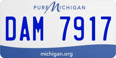 MI license plate DAM7917