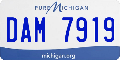 MI license plate DAM7919