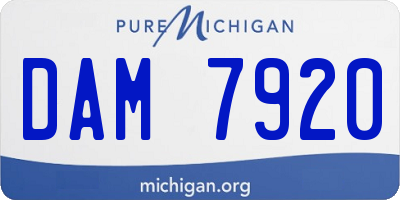 MI license plate DAM7920