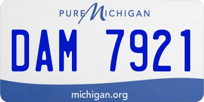 MI license plate DAM7921