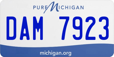 MI license plate DAM7923