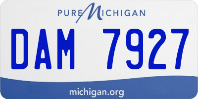 MI license plate DAM7927