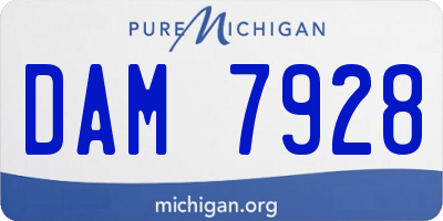MI license plate DAM7928