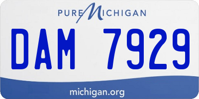 MI license plate DAM7929