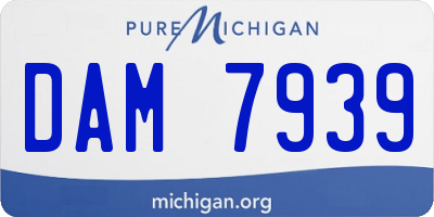 MI license plate DAM7939