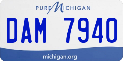 MI license plate DAM7940