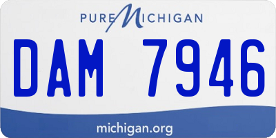 MI license plate DAM7946