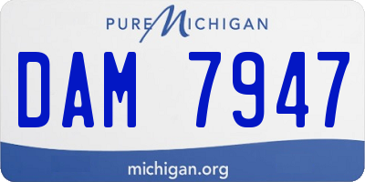 MI license plate DAM7947