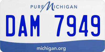 MI license plate DAM7949