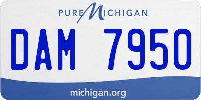 MI license plate DAM7950