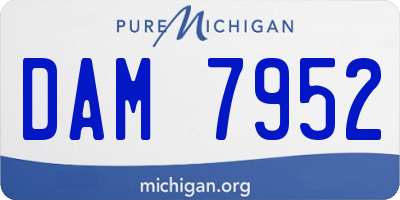 MI license plate DAM7952