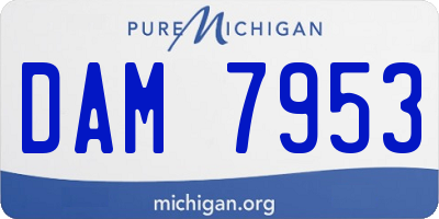 MI license plate DAM7953