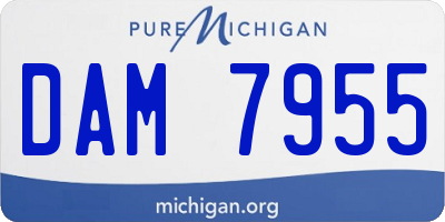 MI license plate DAM7955