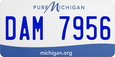 MI license plate DAM7956