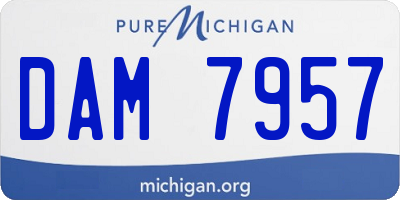 MI license plate DAM7957