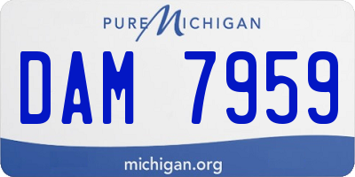 MI license plate DAM7959
