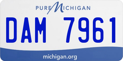 MI license plate DAM7961
