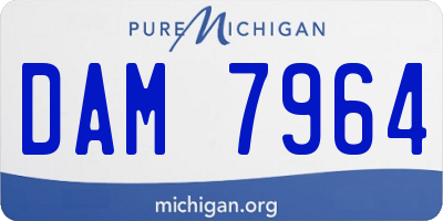 MI license plate DAM7964