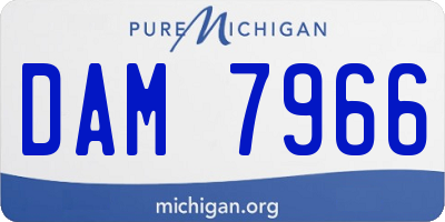MI license plate DAM7966
