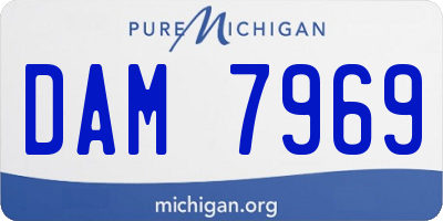 MI license plate DAM7969