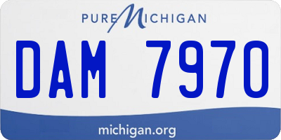 MI license plate DAM7970