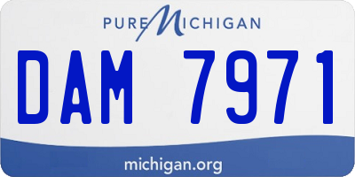 MI license plate DAM7971