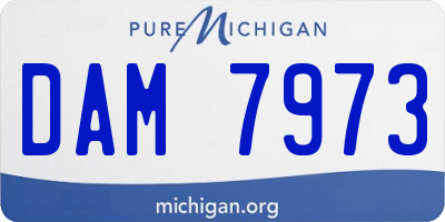 MI license plate DAM7973