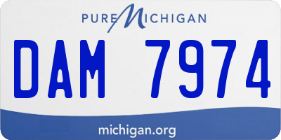 MI license plate DAM7974