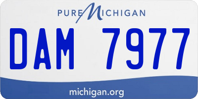 MI license plate DAM7977