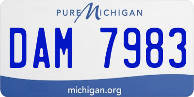 MI license plate DAM7983
