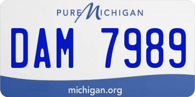 MI license plate DAM7989