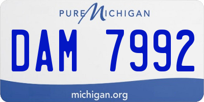 MI license plate DAM7992