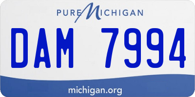 MI license plate DAM7994