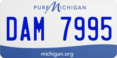 MI license plate DAM7995