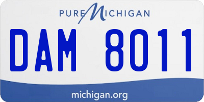 MI license plate DAM8011