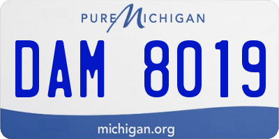 MI license plate DAM8019