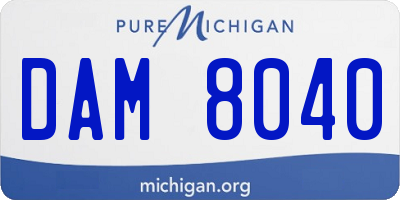 MI license plate DAM8040