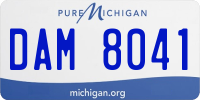 MI license plate DAM8041