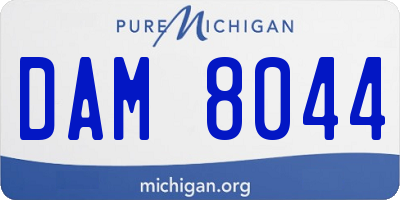 MI license plate DAM8044
