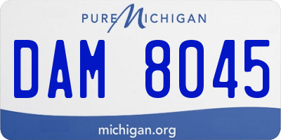 MI license plate DAM8045