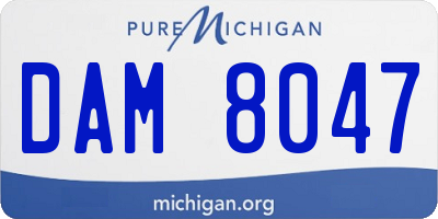 MI license plate DAM8047