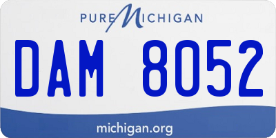 MI license plate DAM8052
