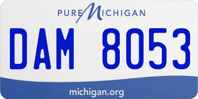 MI license plate DAM8053