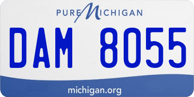 MI license plate DAM8055