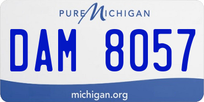 MI license plate DAM8057